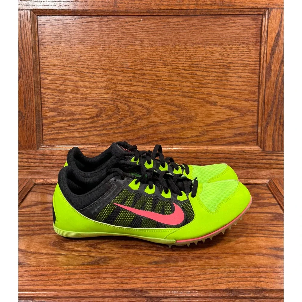 Nike Rival MD 7 Lime Green Black‎ Mid Distance Track Spikes Shoes Women 12